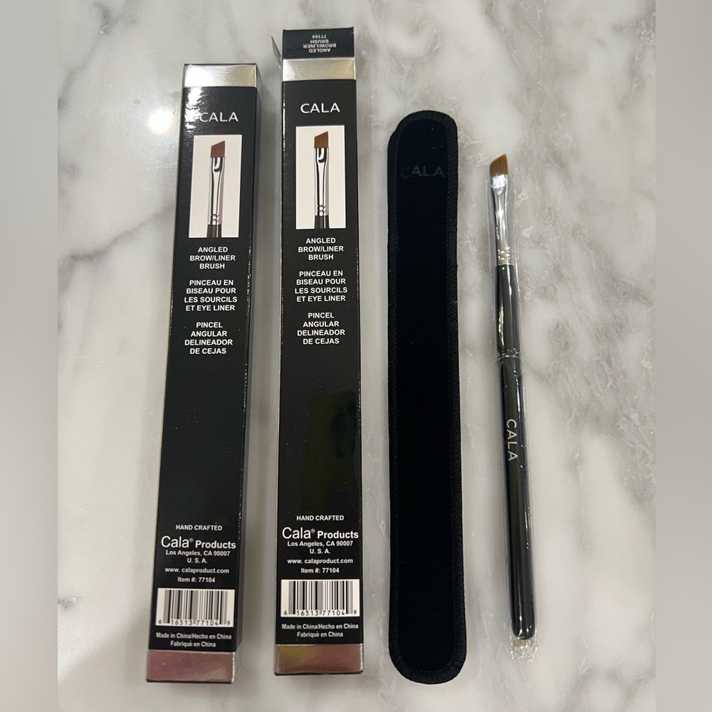 Brand NEW in box - CALA angled brow/liner brush (set of 2)